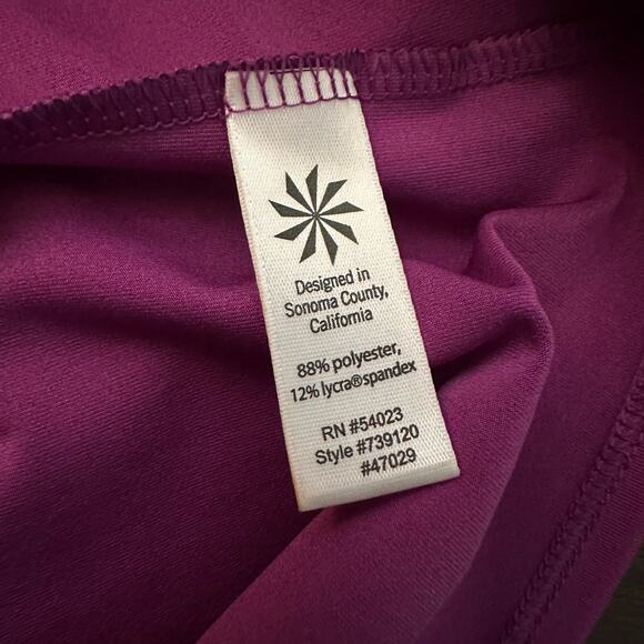 Athleta purple short sleeve wrap midi dress size S - Picture 8 of 12